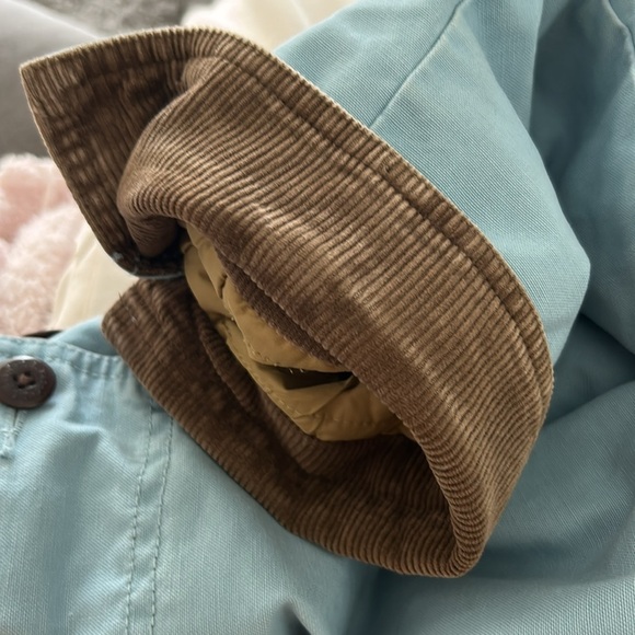 Vintage LL Bean Baby Blue Quilted Lined Barn Chore Coat Canvas Field Jacket M - Picture 11 of 11